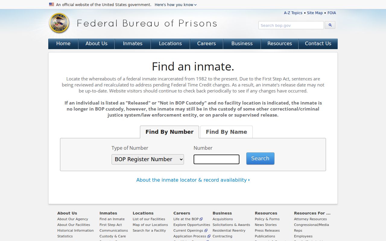 Dixon County arrest search federal inmate locator fallback