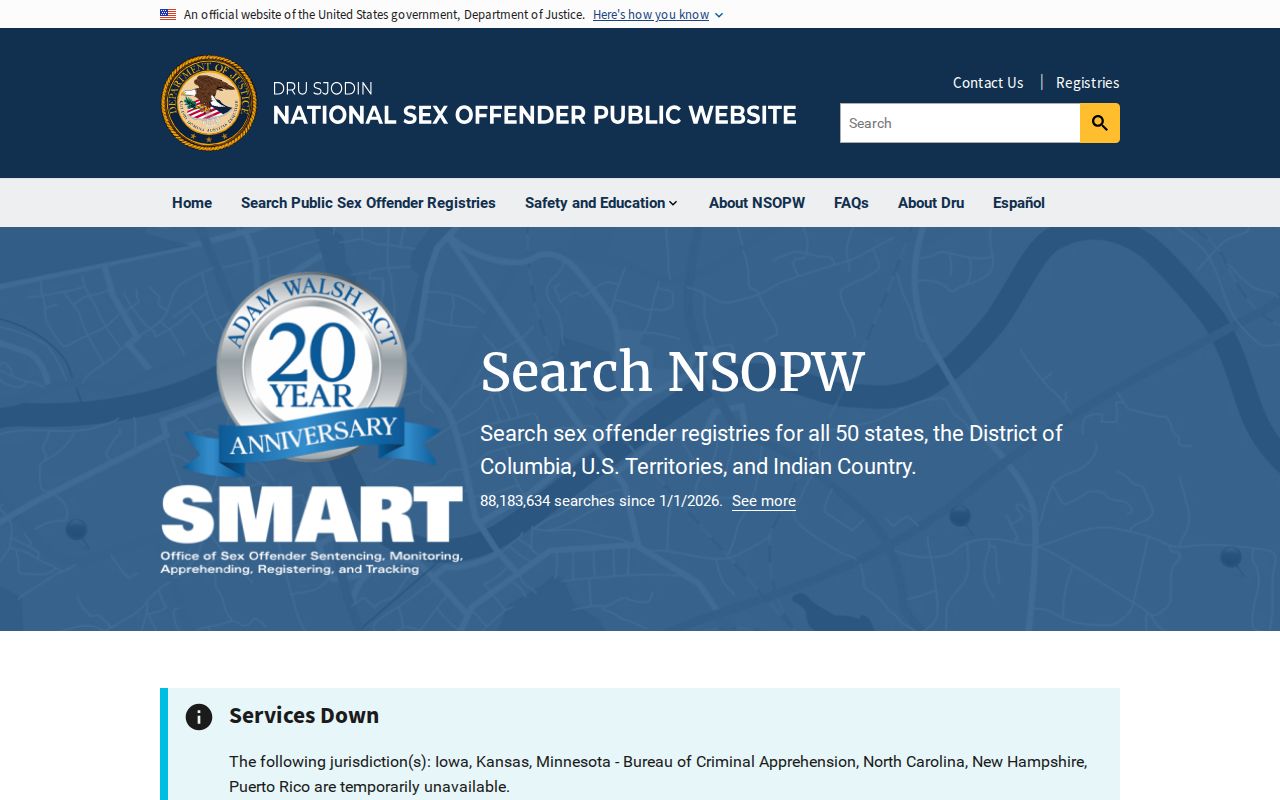 Dixon County sex offender lookup through the national NSOPW search